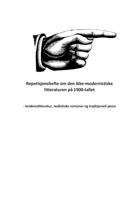 Pdf Repetisjonshefte Om Den Ikke Modernistiske Litteraturen P