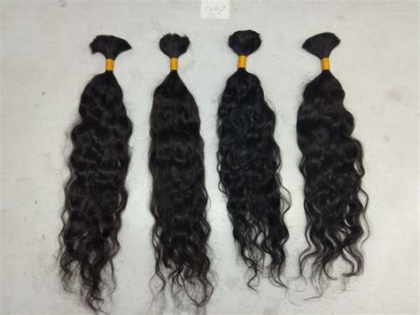 Natural Black And Natural Brown Deep Wavy Bulk Hair For Parlour At Rs