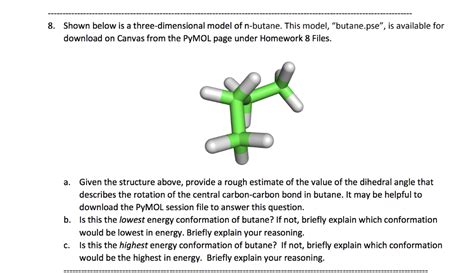 Solved Shown Below Is A Three Dimensional Model Of N Butane Chegg