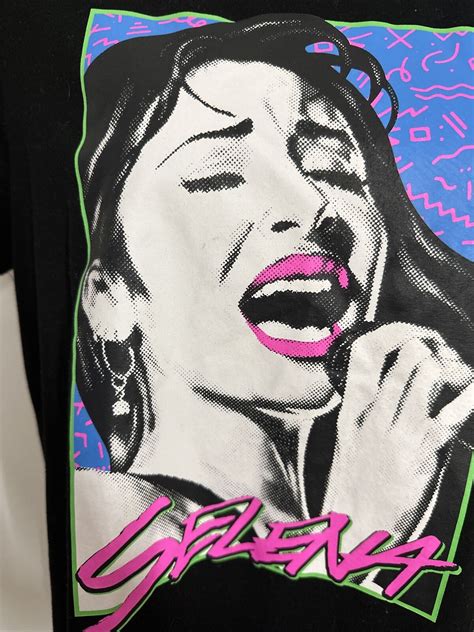 Selena Quintanilla Black Short Sleeve Graphic Tee Jun Gem