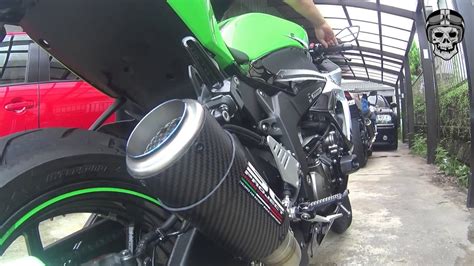 Full Top Exhaust Sound Kawasaki Zx R Two Brothers Akrapovic M