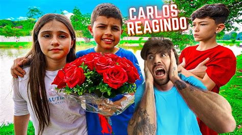 Carlos Reagindo Jo O Ismael Pediu A Aninha Em Namoro Na Frente Do