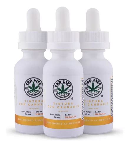 3 Pack Aceite Cbd Life Tintura De 500mg Gotas Sabor Naranja Meses Sin