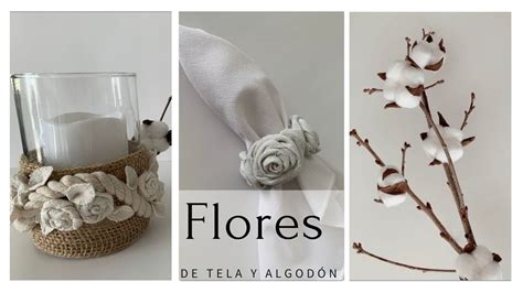 Flores De Tela Y De Algod N F Ciles Y R Pidas De Hacer Youtube