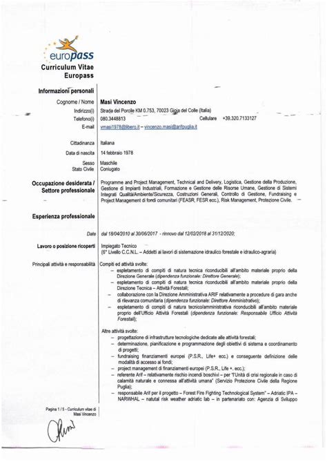 PDF Curriculum Vitae Europass Arif Puglia Curriculum Vitae