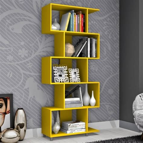 Estante Para Livros Nichos Esm Retr Movelbento Amarelo