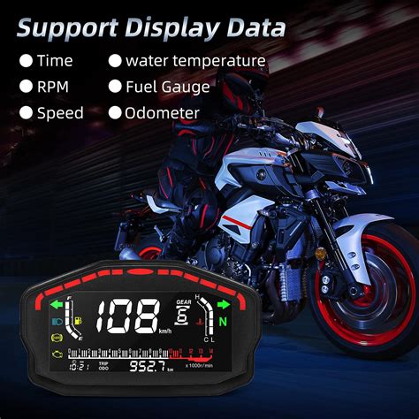 2 4 Cylindres Compteur De Vitesse Universel Moto Lcd Compteur