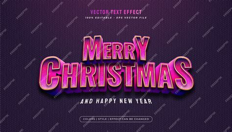 Premium Vector Merry Christmas Text With Embossed Effect In Colorful