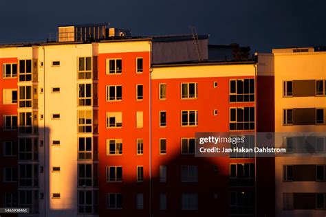 Apartment Building In Sunset High Res Stock Photo Getty Images