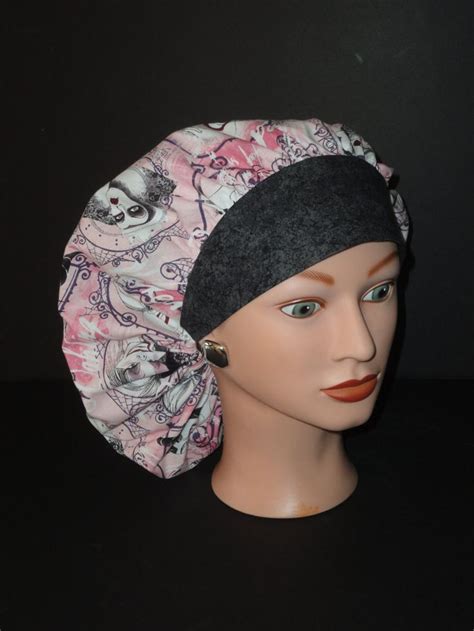 The Perfect Sized Bouffant Scrub Hat Disneys Evil Etsy Scrub