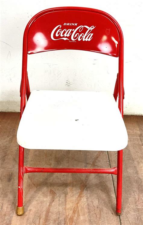 Lot Coca Cola Metal Folding Chair