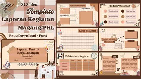 Lap Kegiatan Magangpkl Smk Template Ppt 3 Free Download Ppt