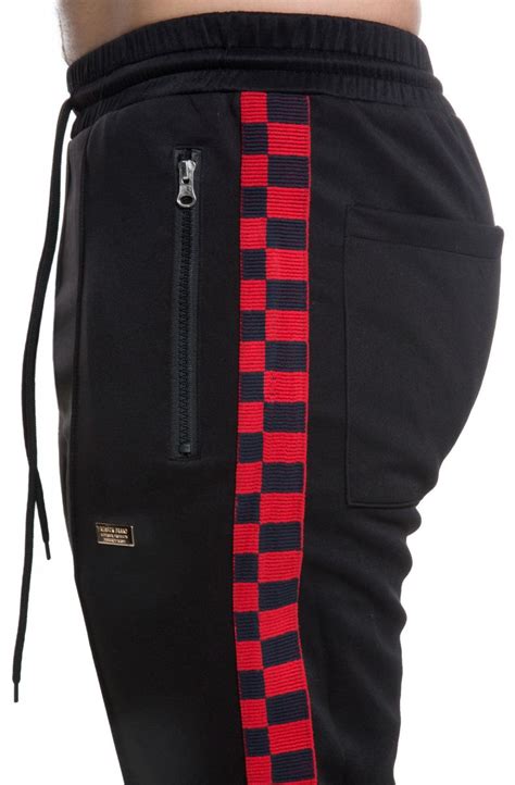 Reason The Parkway Check Track Pants In Black Checker T 12 Blk Karmaloop