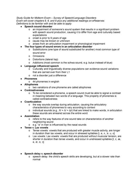 Midterm Study Guide Spr 2017 Study Guide For Midterm Exam Survey Of