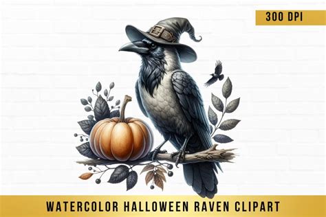 Ravens Watercolor Clipart Sublimation Graphics Png