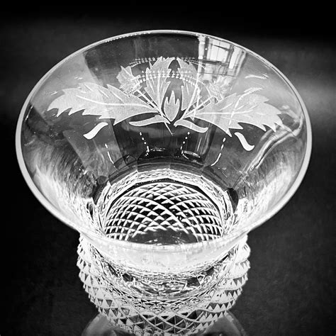 Edinburgh Crystal Glass Vintage Edinburgh Thistle Sherry Glass Vintage Cut Crystal Liquor Glass