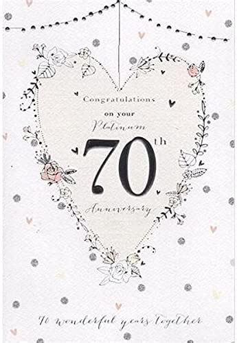 On Your Platinum 70th Wedding Anniversary Card Uk