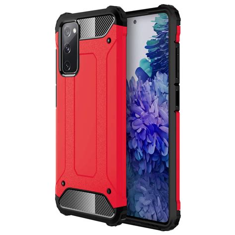 Military Defender Shockproof Case For Galaxy S20 FE 5G Red