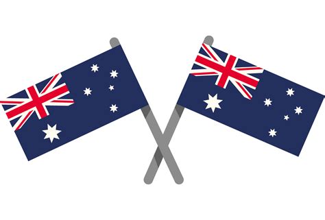 Australian Flags In Poles 24089021 PNG