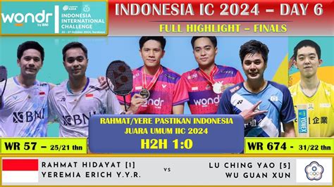 RAHMAT HIDAYAT YEREMIA RAMBITAN VS LU CHING YAO WU WONDR