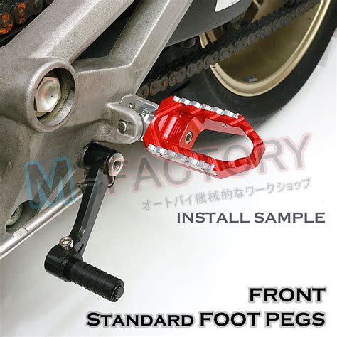 For Kawasaki ER 6F 06 08 07 Red TRC Rider Front Wide Foot Pegs EBay