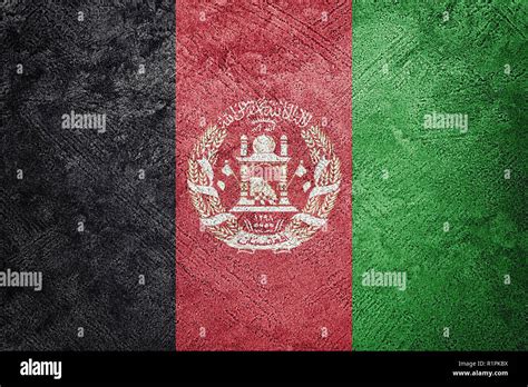 Grunge Afghanistan Flag Afghanistan Flag With Grunge Texture Stock