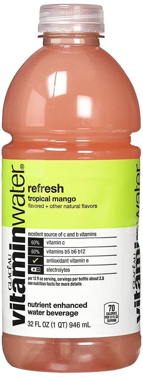 Amazon Vitaminwater Refresh Tropical Mango 32 Oz Bottle Pack