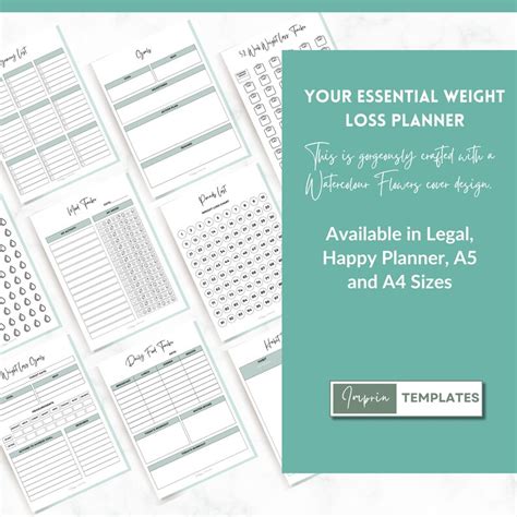 Ultimate Weight Loss Planner Printable Bundle Comprehensive Etsy