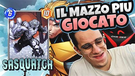 Questo è il MAZZO PIU GIOCATO con la nuova carta Sasquatch Marvel