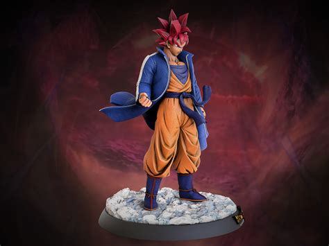 Archivo D Son Goku Super Saiya Dios Modelo Para Descargar Y