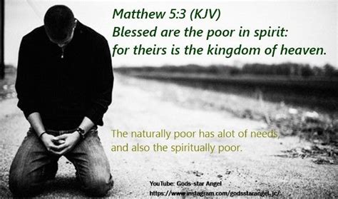 Matthew 5 3 Kjv Blessed Are The Poor In Spirit For Theirs Is The Kingdom Of Heaven