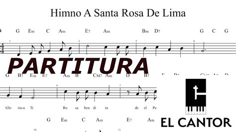 Himno De Santa Rosa De Lima Partitura Youtube