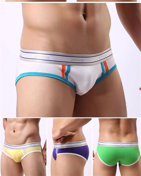 Custom Classic Solid Men Briefs Underwear Low Waist Briefs Shorts