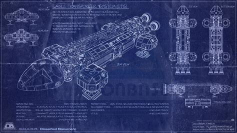 Robert Bonchune - Space:1999 Eagle Blueprint