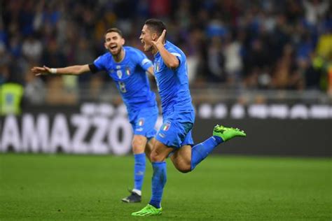 Giacomo Raspadori Italy Celebrates After Scoring Editorial Stock Photo