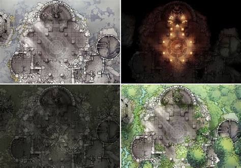 The Forgotten Monastery Interior Battle Map 2 Minute Tabletop Fantasy City Map Monastery