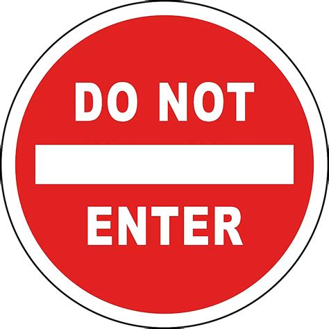 Warehouse Floor Sign - "Do Not Enter", 17" Diameter S-24196 - Uline