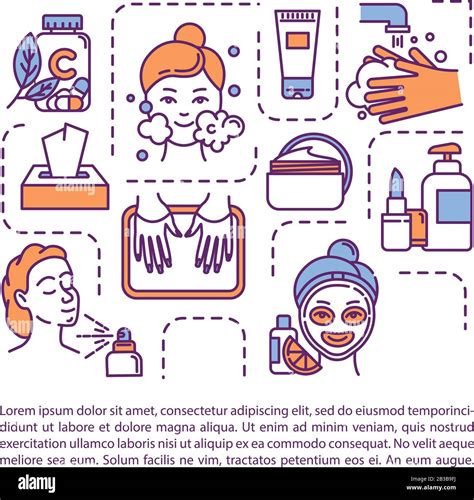 Icono de concepto de cuidado de la piel con texto Productos cosméticos