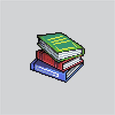 Pixel art illustration Books. Pixelated Books. School Book Education ...