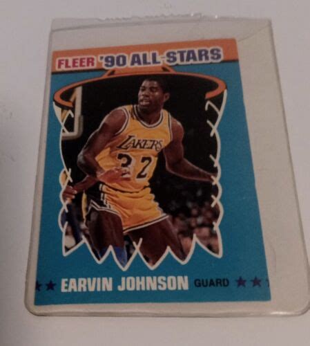 Fleer 1990 4 Magic Earvin Johnson LA Lakers 90 All Star NBA