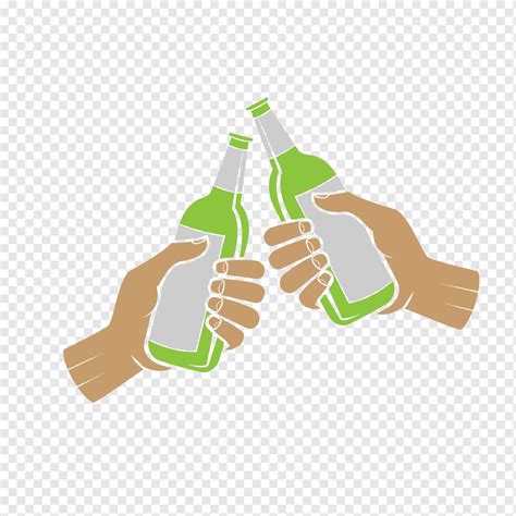 Beer Bottle Computer File Cheers Holding Beer Bottles Text Hand