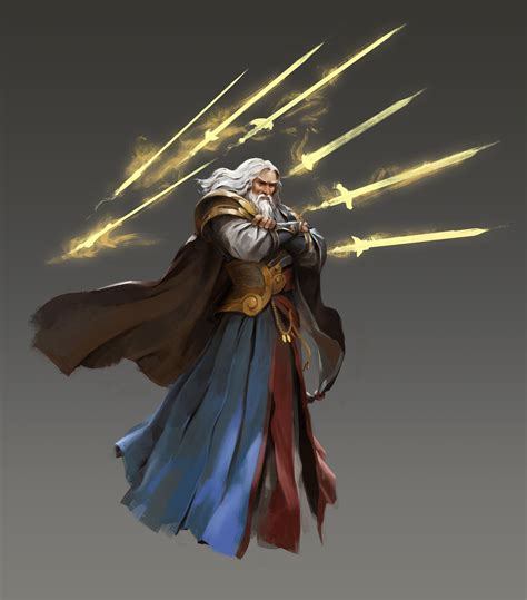 ArtStation Swordmage Thanh Tuấn Mago rpg Personagens dnd D d rpg