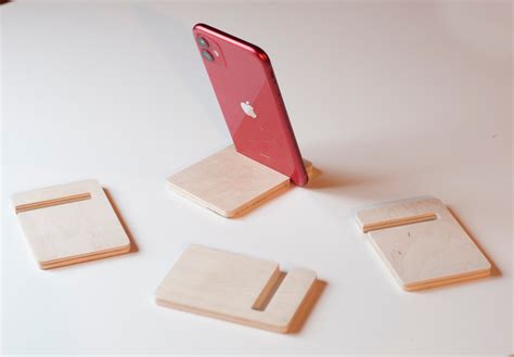 Plywood Phone Stand For Iphone Or Smartphones Perfect For Zoom