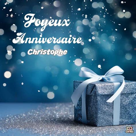 Cadeau Paillettes Avec Le Texte Joyeux Anniversaire Christophe Cartes