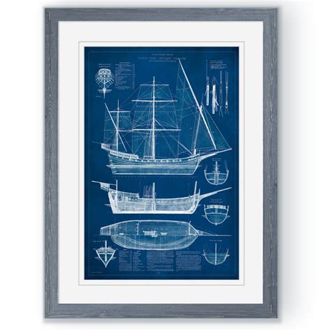 Longshore Tides Antique Ship Blueprint I By Paul Cezanne Picture