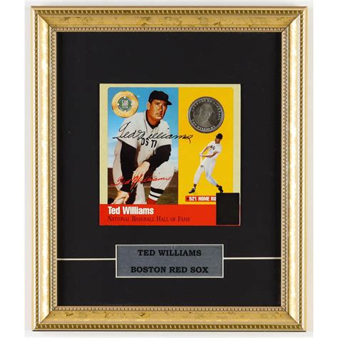 Ted Williams Signed Legends Of Baseball Custom Framed Hall Of Fame