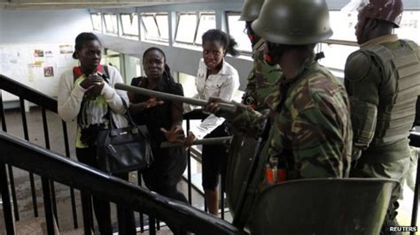 Kenya Police Clash With Protesting Students In Nairobi Bbc News