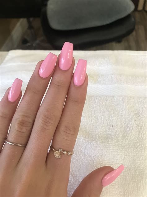 Pretty Pink Press On Nail Designs In Pink Acrylic Nails Baby