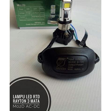 Jual LAMPU LED 3 SISI 3 MATA RTD RAYTON 100 ORIGINAL AC DC 30W M02D