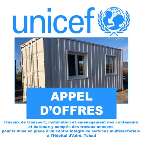 L Unicef Tchad Lance Un Avis D Appel D Offres Pour Les Travaux De